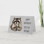 Carte A Friend Like You Journey Raccoon Birthday Fun<br><div class="desc">HaPpy Birthday friend like you makes the journey worthwhile. Fun Watercolor Raccoon Friends for those who love animals and have a sense of hummor</div>