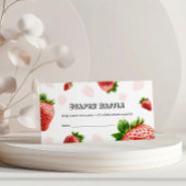 Carte à gaufre baby shower fraise