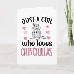 Carte A Girl Who Loves Chinchillas Mom Chinchilla Owner