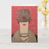 Carte A Girls BF : Superbe peinture originale (Fleur jaune)