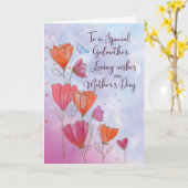 Carte À Godmère Fête des mères Amour avec orange et rose (Fleur jaune)