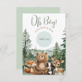 Carte à gratter pour jeu d'aventure Woodland Boy (Devant / Derrière)