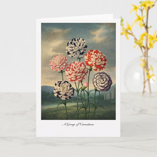 Carte A Group of Carnations — Modern Botanical Reinterpr (Fleur jaune)