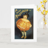 Carte A Happy Halloween (Fleur jaune)