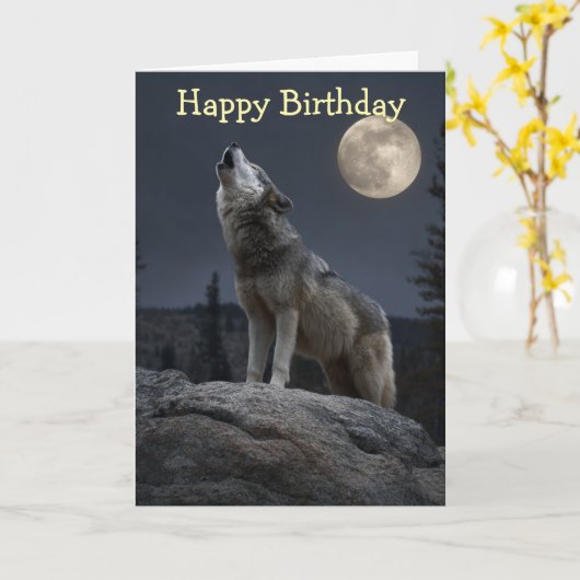 Carte A Howling Wolf (Fleur jaune)