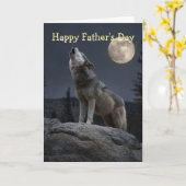 Carte A Howling Wolf Father's Day (Fleur jaune)