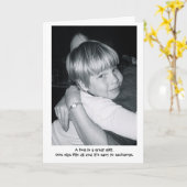 Carte A hug is a great gift. (Fleur jaune)