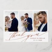 Carte à huile de Merci de Mariage photo 4 lettres (Recto)