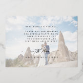 Carte à huile de Merci de Mariage photo 4 lettres (Verso)