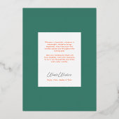 Carte à huile de Noël moderne chic et colorée (Verso)