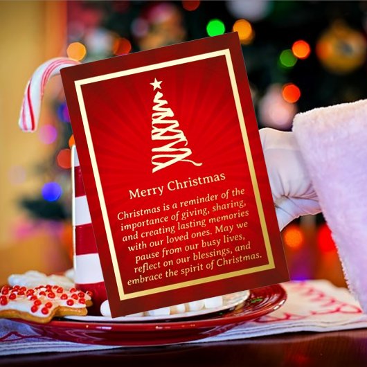 Carte à huile de sapin de Noël stylisée