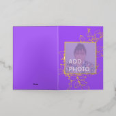 Carte à huile d'or de conception florale violet (Mise à l'extérieur)
