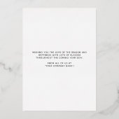 Carte à huile en argent Wreath Navy Blue Business  (Verso)