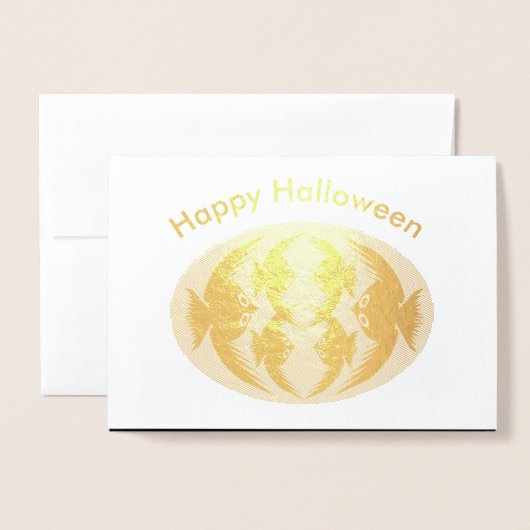 Carte à huile Halloween Crows (Devant avec enveloppe)