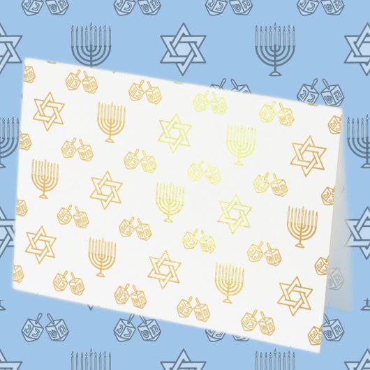 Carte à huile Hanoukka Menorah