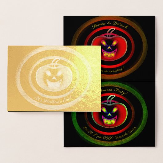 Carte à huile Invitation de fête d'Halloween (Affichage)