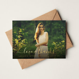 Carte à huile Love and Thanks Graduation Photo Ove