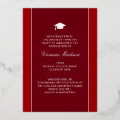 Carte à huile photo rouge moderne élégante (Verso)