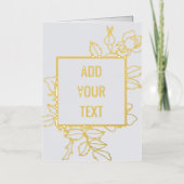 Carte à huile pliée design floral élégant (Recto)