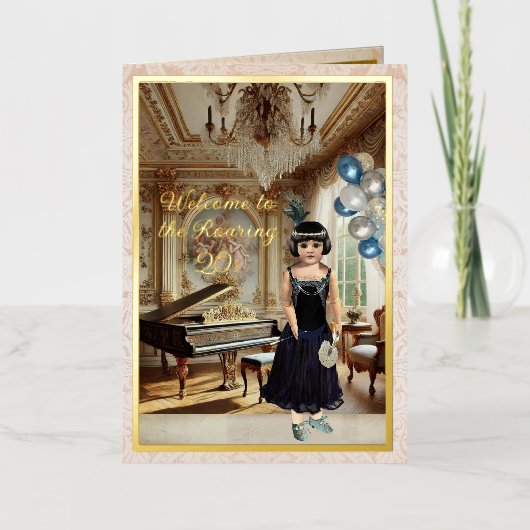 Carte à huile pliée du 20e anniversaire (Recto)