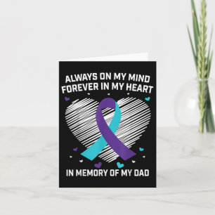 Carte À jamais dans mon cœur en mémoire de mon père Suic