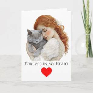 Carte À jamais dans mon cœur Perte d'un chat Pensées pou