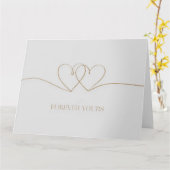 Carte À jamais vôtre : Dessin de cœurs entrelacés (Fleur jaune)