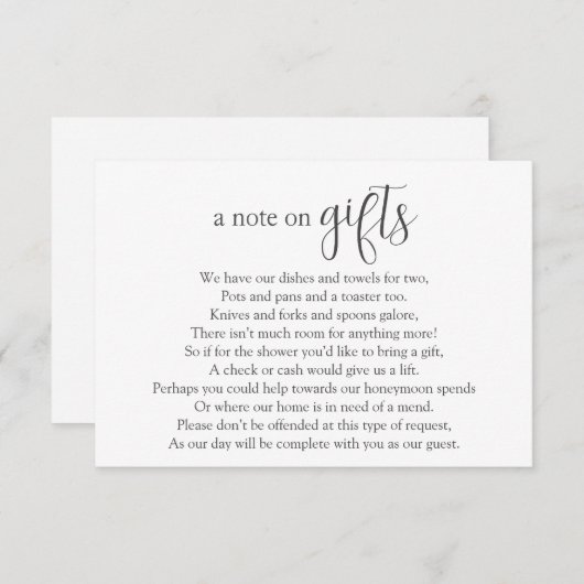 Carte à joindre à une demande d'argent pour une fê (Devant / Derrière)