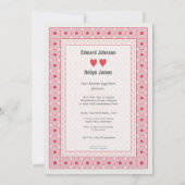 Carte à jouer 2 de Cœur Invitation d'anniversaire  (Dos)