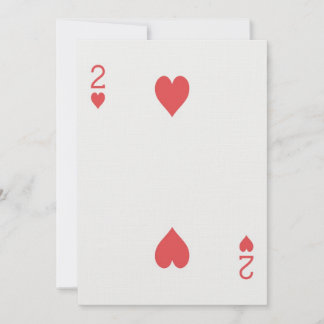 Carte à jouer 2 de Cœurs Invitation Anniversaire C