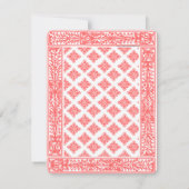 Carte à jouer corail Roi/Reine Épargnez la date (Dos)