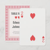 Carte à jouer dorée Carte de mariage à Las Vegas (Devant / Derrière)