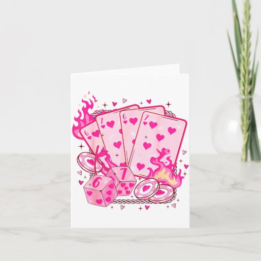 Carte à jouer Funny Retro 6 7 Saint-Valentin Cœurs (Devant)