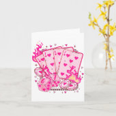 Carte à jouer Funny Retro 6 7 Saint-Valentin Cœurs (Fleur jaune)