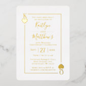 Carte à jouer Monogram 50e anniversaire de mariage (Recto)