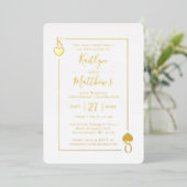 Carte à jouer Monogram 50e anniversaire de mariage (Debout devant)