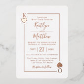 Carte à jouer Monogram Mariage Véritable Rose Or F (Recto)