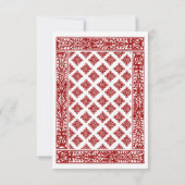 Carte à jouer rouge correspondant RSVP (Dos)