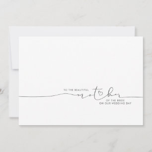 Carte À la belle Mère de la mariée Groom Message