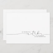 Carte À la belle mère du marié Message de la mariée (Devant / Derrière)