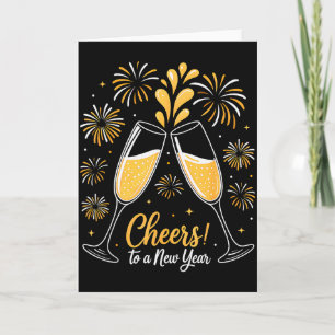 Carte À la fête du Nouvel An Eve à la fête du Nouvel An