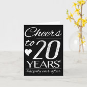 Carte À la fête pour 20 ans des couples mariés Mariage 2 (Fleur jaune)