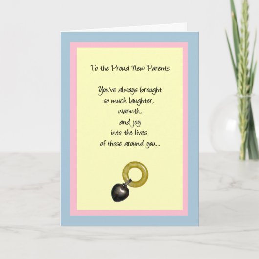 Carte À la fierté des nouveaux parents (Devant)