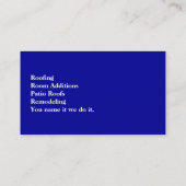 Carte à la maison de réparation et d'entreprise de (Dos)