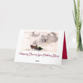 Carte à la maison victorienne de vacances de Noël (Dos)