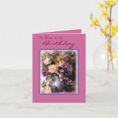 Carte À la maman sur elle, anniversaire (Fleur jaune)