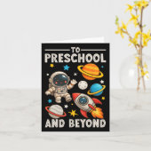 Carte À la maternelle et au-delà Astronaute drôle retour (Fleur jaune)