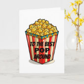 Carte À la meilleure Fête des pères POP autour (Fleur jaune)