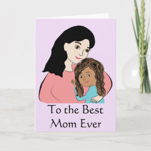 Carte À la meilleure maman jamais - Fille de la Fête des