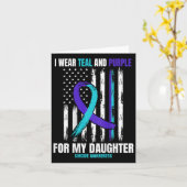 Carte À la mémoire de la sensibilisation au suicide de f (Fleur jaune)